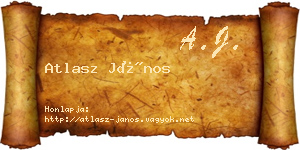 Atlasz János névjegykártya